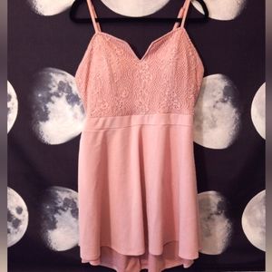 No Boundaries Blush Pink Lace Dress 3X